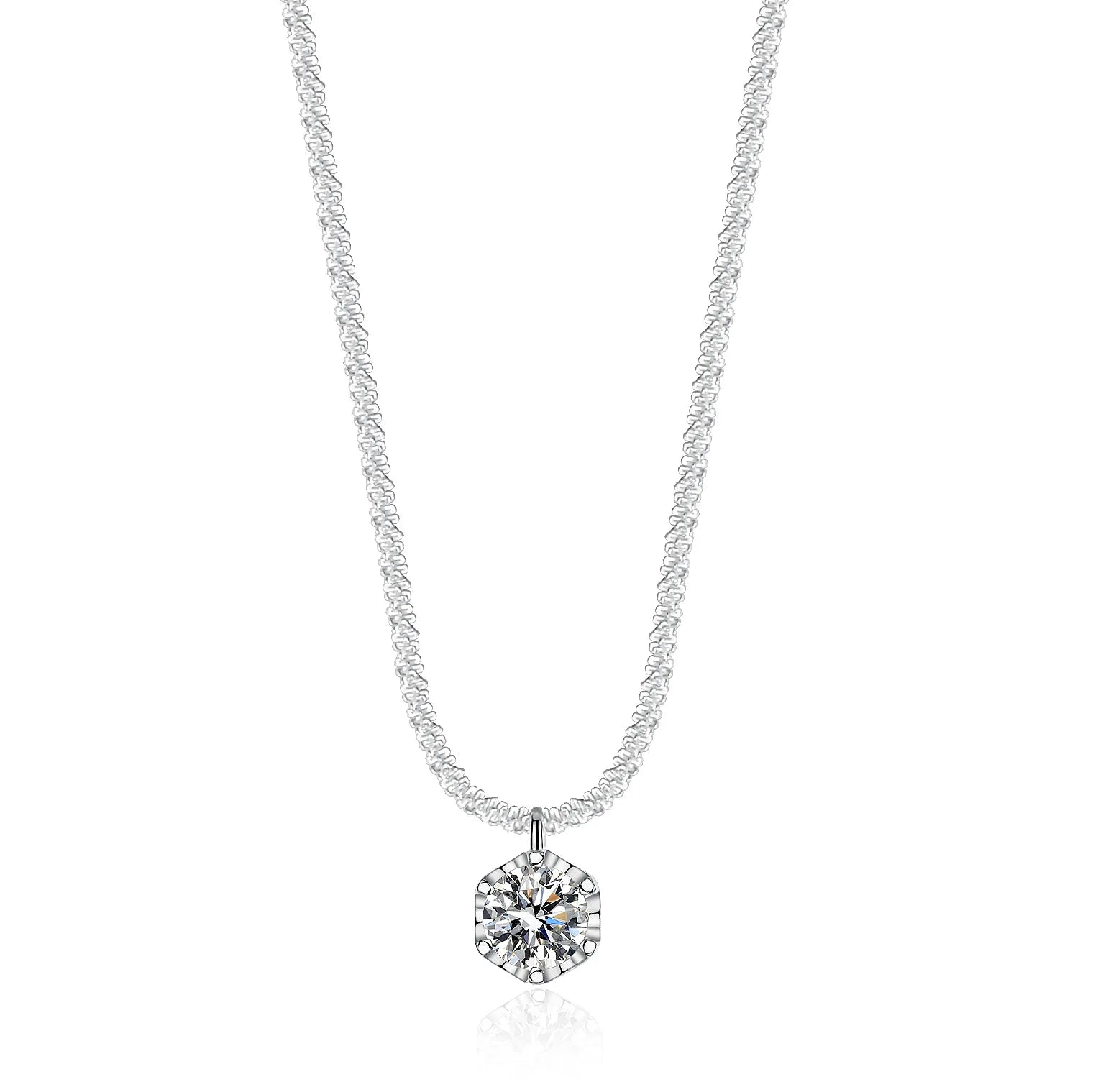 18K Real Platinum PT950 Moissanite Necklace Sparkling Vegetable Chain Light Luxury Light Luxury D Color VVS1 Diamond