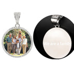 Iced Out Photo Pendant Necklace 35MM Circle