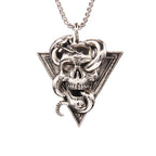 Skull Steel Pendant European American Snake Wrapped