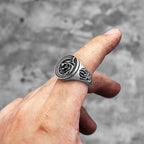 Viking Wizard Wolf Paw Stainless Steel Mens Rings Punk HipHop Unique Trendy for Male Biker Jewelry Creativity Gift