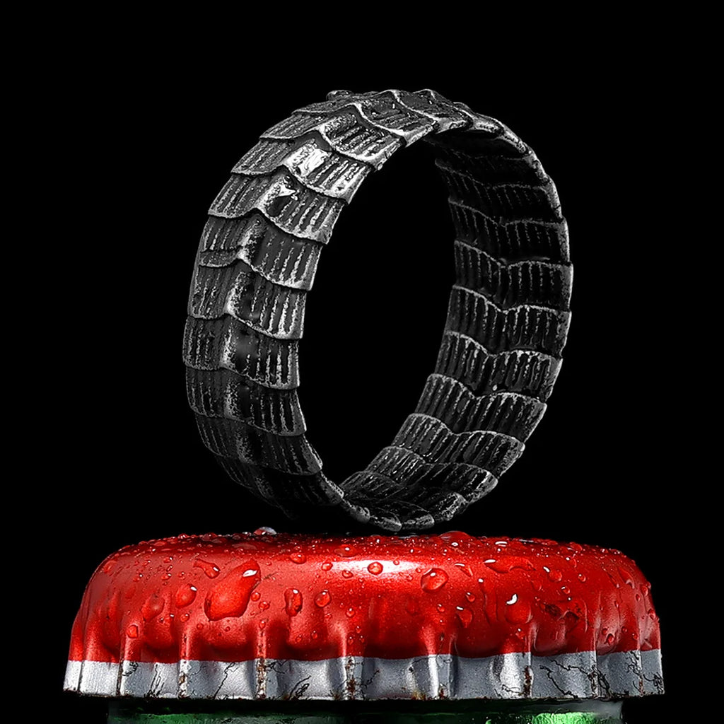 Dragon Scale Ring — Stainless Steel
