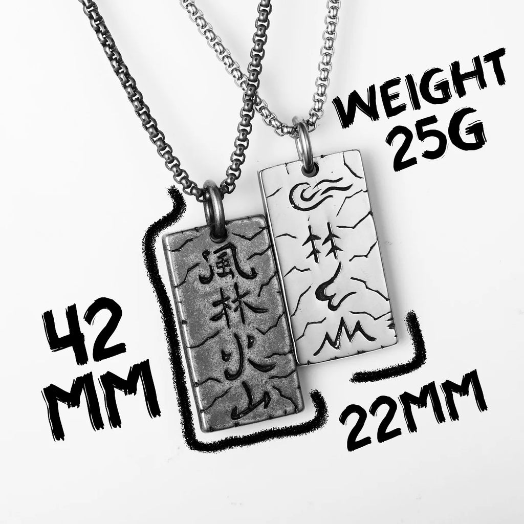Art of War Furinkazan Pendant — Stainless Steel