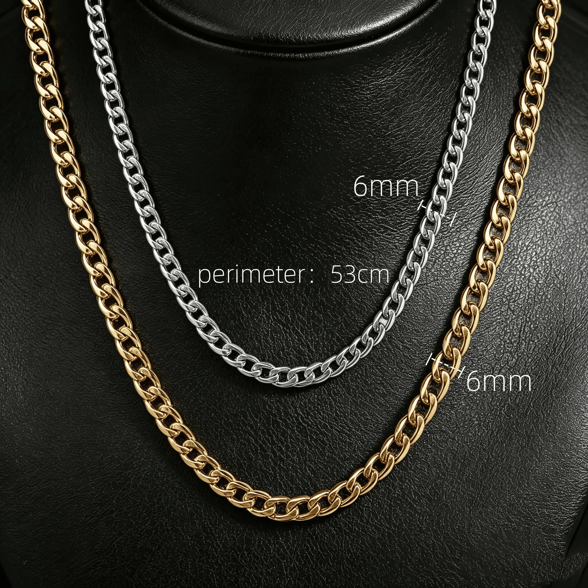 Width 6/8mm 316L Stainless Steel Men's Goth Y2K Cuban Style Fashion Bracelet America N Retro Steampunk Accessories