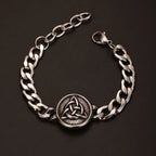 Medieval Norse Viking Rune Wolf Bracelet Man Stainless Steel Valknut Witch Knot Compass Bracelet for Men Scandinavian