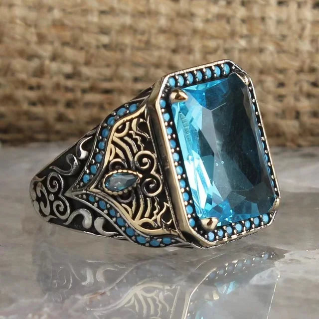 Vintage Iced Out Silver Ring