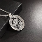 Domineering Tiger Head Pendant Men\\\'s Fashion Animal Tiger Necklace Punk Hip-Hop Trend Casual Jewelry Boyfriend Gift