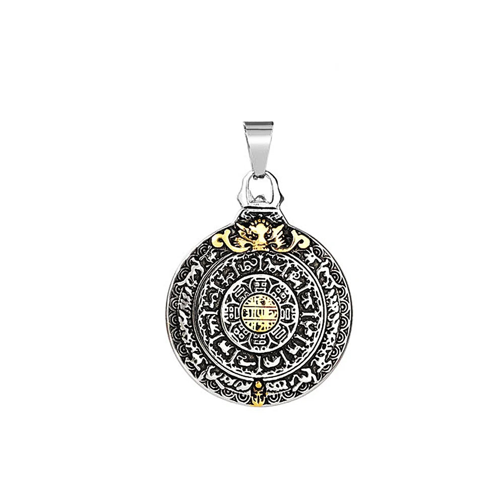 Bagua Pendant Necklace — Stainless Steel
