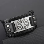 2025 Totem Design Nordic Lucky Compass Bracelet Viking Men's Bracelet New Trendy Fashion Leather Woven Accessories