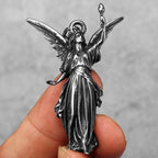 Angel Statue Pendant Necklace — Stainless Steel