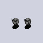 Mini Gear Wheel Round Engraved Stainless Steel Stud Earrings Steampunk Mechanical Vintage Ear Piercing for Guys