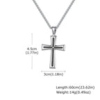Minimal Cross Pendant — Silver Stainless