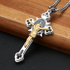 Cross Jesus Christ Steel Pendant 316L Religious
