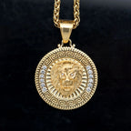 Hip Hop New Men's Lion King Tag Personalized Men's Jewelry 316L Stainless Steel with Rhinestone Necklace Pendant Jewelry