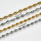 Two-Tone Chain Necklace — Stainless Steel Choker