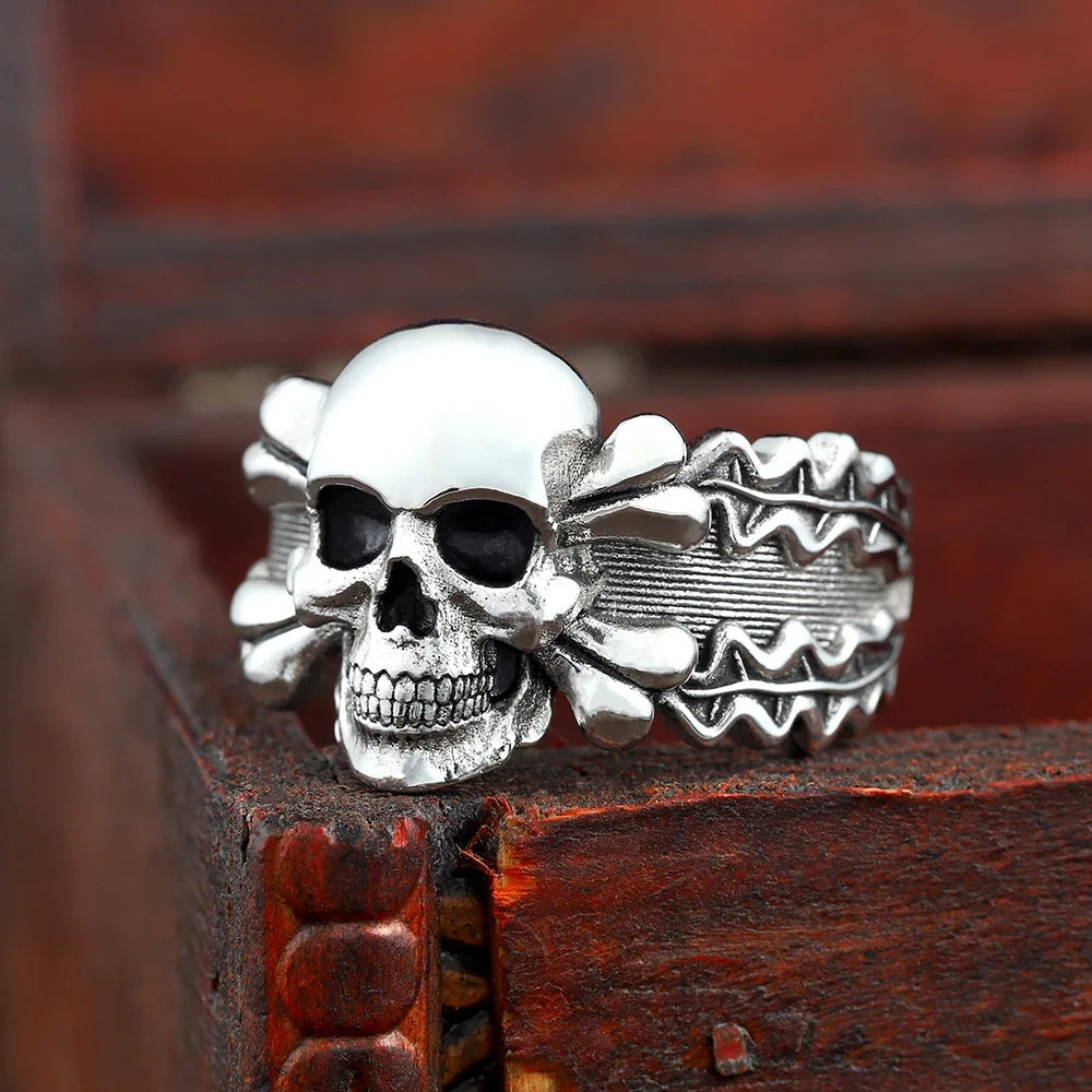 Skull Bones Ring — 925 Silver