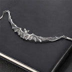 Gothic Silver Plated Bat Chocker Necklace Vampire Bat Pendant Necklace Dark Style Choker Bat Jewelry Gift Women Girls