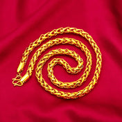 Gold-Tone Rope Chain Necklace with Jade Beads