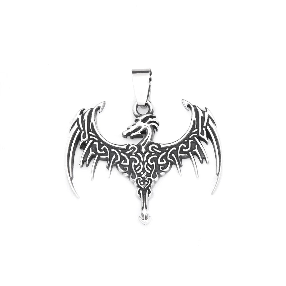 Viking Dragon Pendant — 316L Stainless Steel
