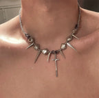 Punk Thorn Heart Pendant Necklace