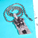 Hip Hop Iced Out Jesus Piece Pendant Personalized Black And White Mixed Color Highend Men Rapper Jewelry