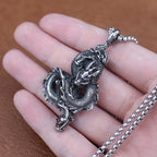 Chinese Dragon Stainless Steel Pendant Necklace