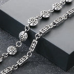 Vintage Gothic Ornate Charm Link Bracelet — Stainless Steel
