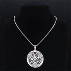 Viking Celtic Stainless Steel Pendant Necklace