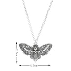 New Death Moth Necklace Retro Pendant Skull Gothic Butterfly Sweater Chain Hip Hop Female Male Jewelry Halloween Accessories