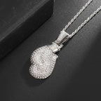 Hip Hop Iec Out Put Crystal Zirconia Dollar Sign Pendant Necklace Fashion Punk Cool Rock Rap Party Jewelry Accessories