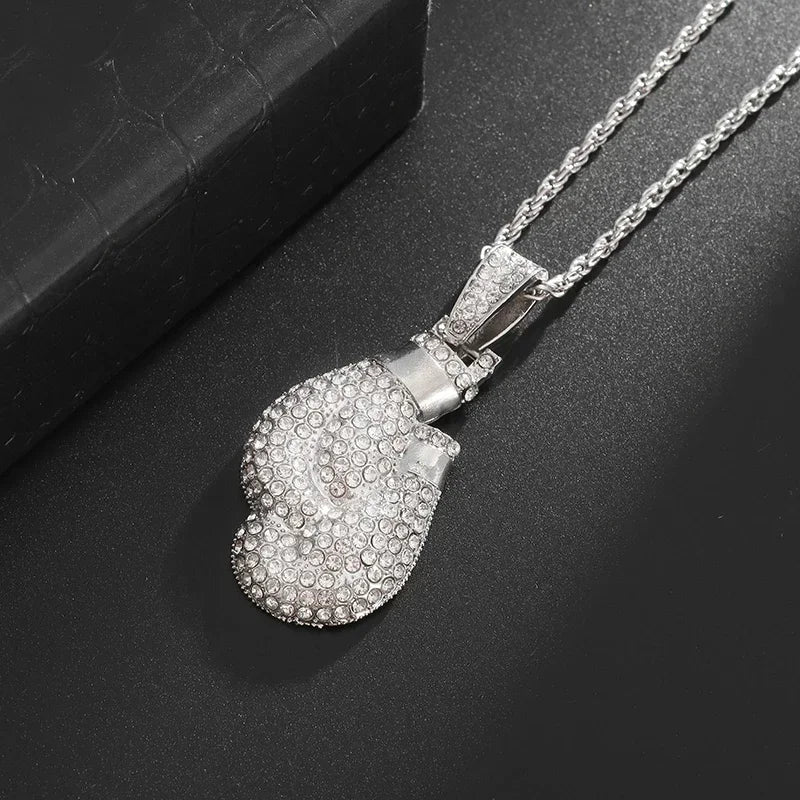 Hip Hop Iec Out Put Crystal Zirconia Dollar Sign Pendant Necklace Fashion Punk Cool Rock Rap Party Jewelry Accessories