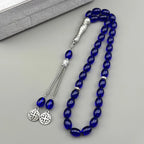 33Pcs Glass Rosary Muslim Prayer Keyring String Tassel Islamic Middle East Uae Dubai Arab Islam Car Pendant Jewelry