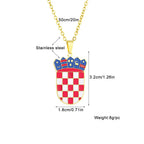 Croatian Insignia Pendant Necklace — Stainless Steel