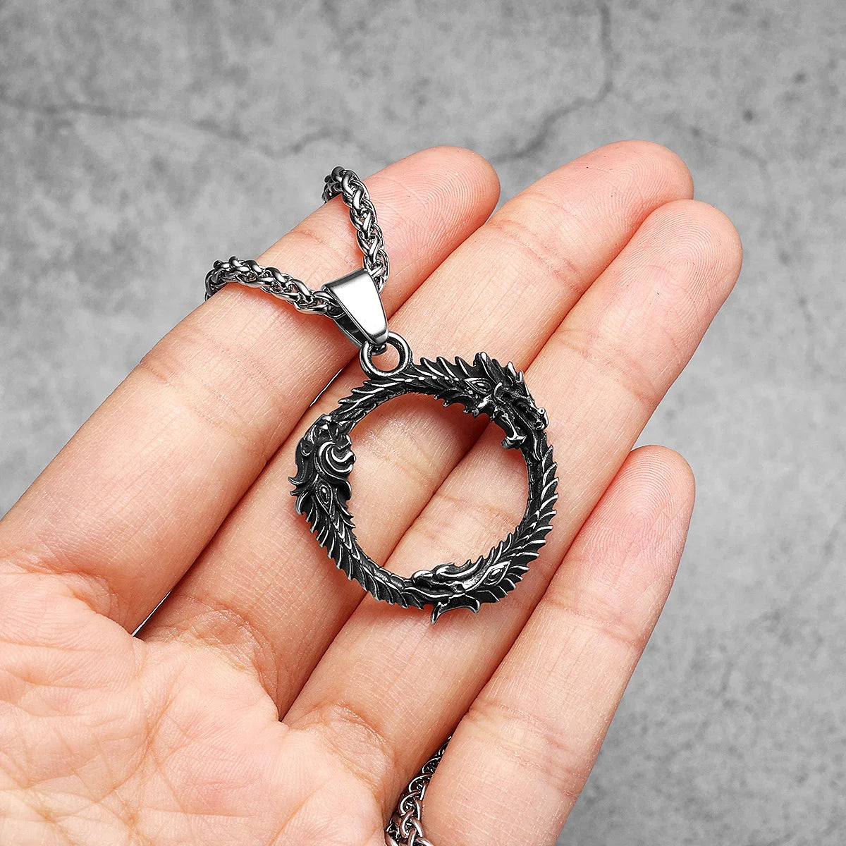 Dragon Stainless Steel Pendant Necklace