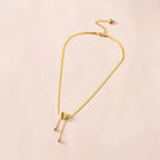 Butterfly Blade Snake Chain Necklace — Gold