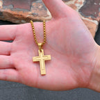 Cross Pendant Necklace — Stainless Steel