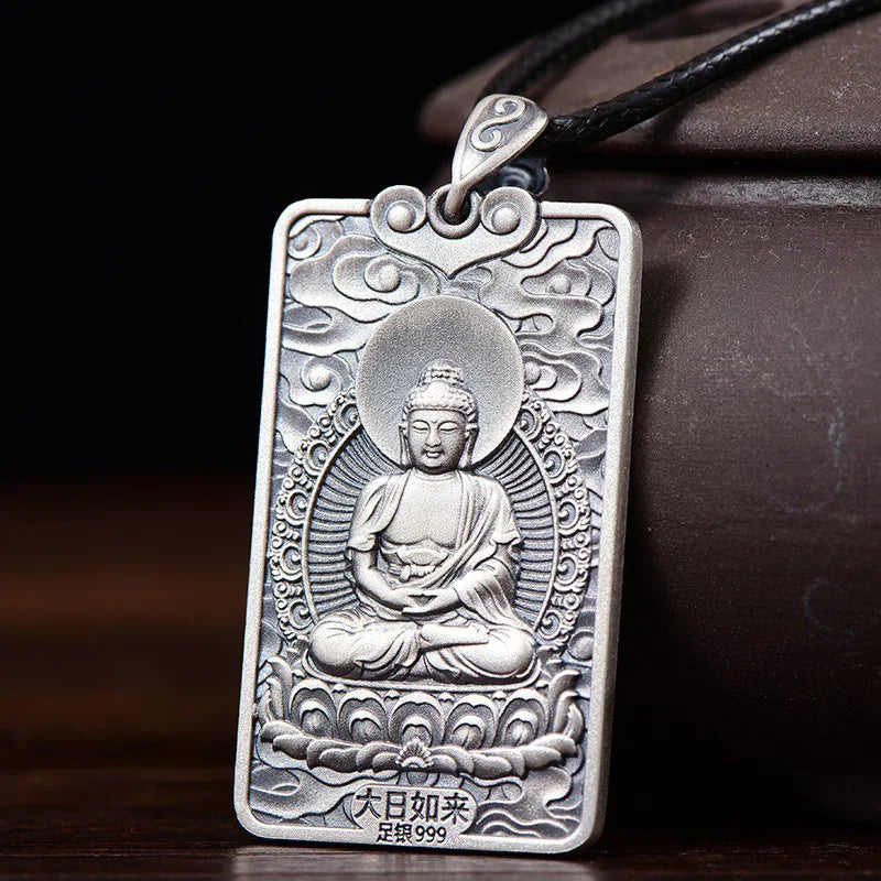 Chinese Zodiac Animal Buddha Blessing Pendant Necklace