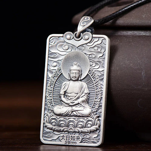 Chinese Zodiac Animal Buddha Blessing Pendant Necklace