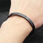 Black Cuff Bracelet — Stainless Steel