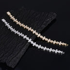 Iced Out Cross Bracelet Stainless Steel 12MM