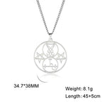 Sigil of Lucifer Lilith Seal Pendant Necklace — Stainless Steel