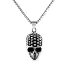 Fashion Retro Punk Skull Men's Pendant Necklace Vintage Hip Hop Titanium Steel Stainless Steel Necklace Gifts Wholesale