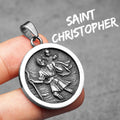 St. Christopher Pendant Necklace — Stainless Steel