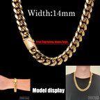 Black Cuban Chain Stainless Steel 8/10/12/14MM