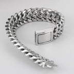 Polished 316l Stainless Steel Bracelet for Men 16MM Chain Link Men's Wrist Arm Jewelry Birthday Gifts for Boys Him