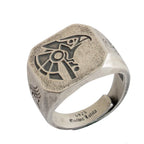 New Vintage Fashion Trend Ancient Egyptian Gods Eye of Horus Death Anubis Graphic Ring Men's Open Adjustable Ring