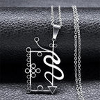 Paimon Sigil Silver Pendant Necklace — Stainless Steel
