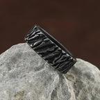 Valknut Black Ring Vintage Viking Triangle Nordic