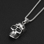 Ghost Head Skeleton Pendant Necklace — Stainless