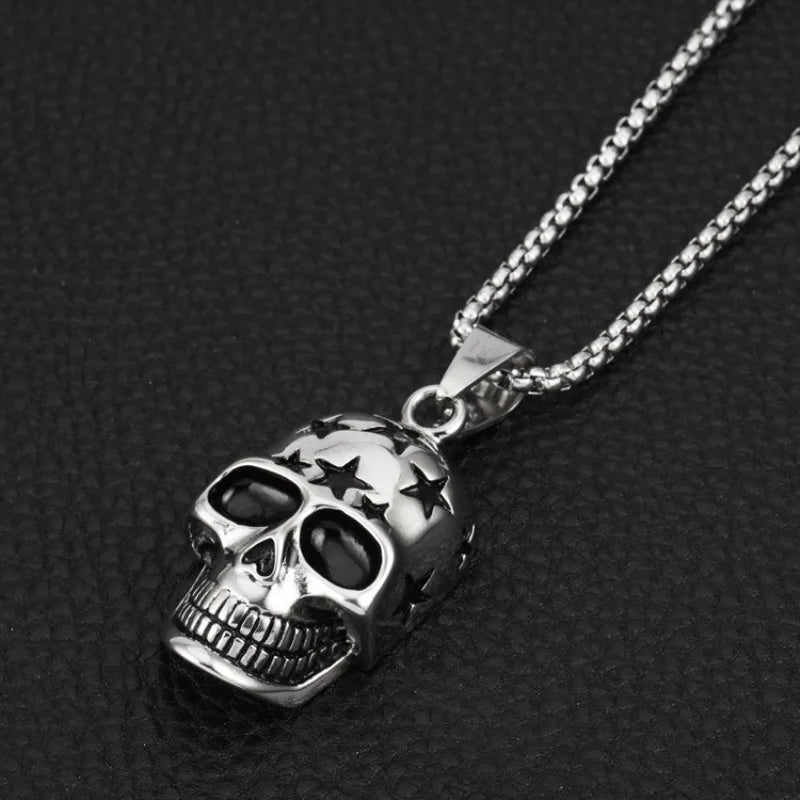 Ghost Head Skeleton Pendant Necklace — Stainless