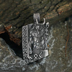 Viking Rune Valknut Pendant Necklace — Stainless Steel